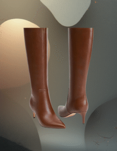EandChic Brown Leather Boots