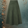 EandChic Suede Green Skirt