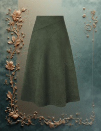 EandChic Suede Green Skirt