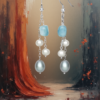 EandChic Blue Pendant Earrings