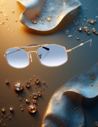 EandChic Rayban Rose Blue