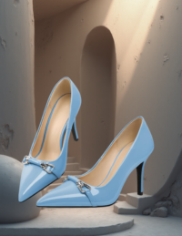 EandChic Blue Stilettos