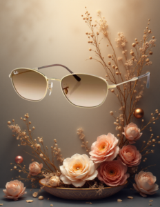 EandChic Rayban Beige Sunglasses