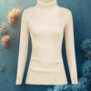 EandChic Beige Turtleneck Sweater