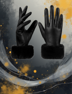 EandChic Black Leather Gloves