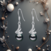 EandChic Black Pearl White Gold Earrings