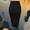 EandChic Black Pencil Skirt