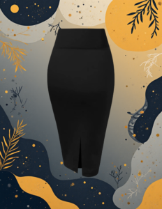 EandChic Black Pencil Skirt