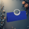 EandChic Blue Rhinestone Clutch
