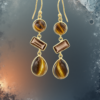 EandChic Brown Gold Earrings