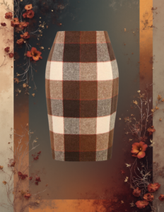 EandChic Brown Plaid Skirt