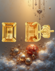 EandChic Citrine Earrings