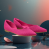 EandChic Fuscia Flat Shoes