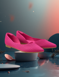 EandChic Fuscia Flat Shoes