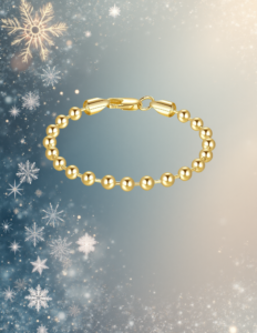 EandChic Gold Beaded Hoops Earrings