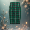 EandChic Green Plaid Skirt