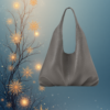 EandChic Grey Metallic Handbag