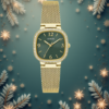 EandChic Guess Green Gold Watch