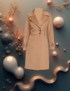 EandChic Kenneth Cole Beige Trench Coat