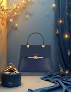 EandChic Navy Blue Handbag