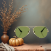 EandChic Rayban Aviator Green Sunglasses