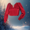 EandChic Red Blouse