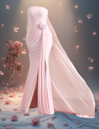 EandChic Rose Formal Gown