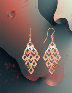 EandChic Rose Gold Chunky Earrings