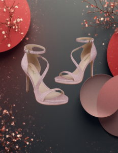 EandChic Rose Gold Heel Sandals