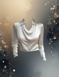 EandChic White Silk Long Sleeves Blouse