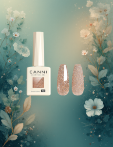 EandChic Taupe Brown Glittery Nail Polish