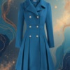 EandChic Teal Trench Coat