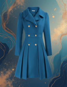 EandChic Teal Trench Coat