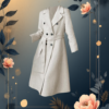 EandChic White Wool Coat