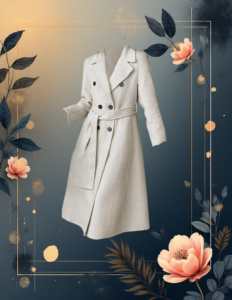 EandChic White Wool Coat
