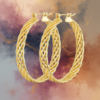 EandChic Yellow Gold Hoop Earrings