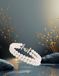 EandChic Natural Freshwater White Pearl Bracelet