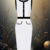 EandChic White with Black Accent Sheath Dress
