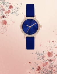 EandChic DKNY Rose Gold Blue Watch