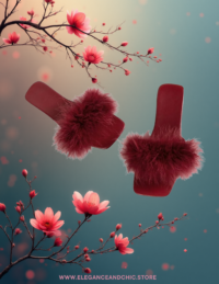 EandChic Flat Fuzzy Slippers