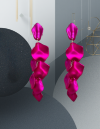 EandChic Fuschia Pendant Earrings