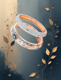 EandChic Handcrafted Blue Bangles