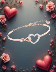 EandChic Heart Rose Gold Bracelet