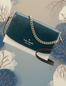 EandChic Kate Spade Green and White Handbag