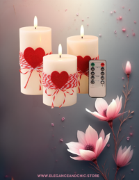 EandChic LED Heart Candles