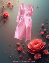 EandChic Long Satin Sleep Robe