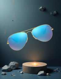 EandChic Rayban Blue Aviator