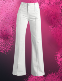 EandChic White Wide Leg Jeans